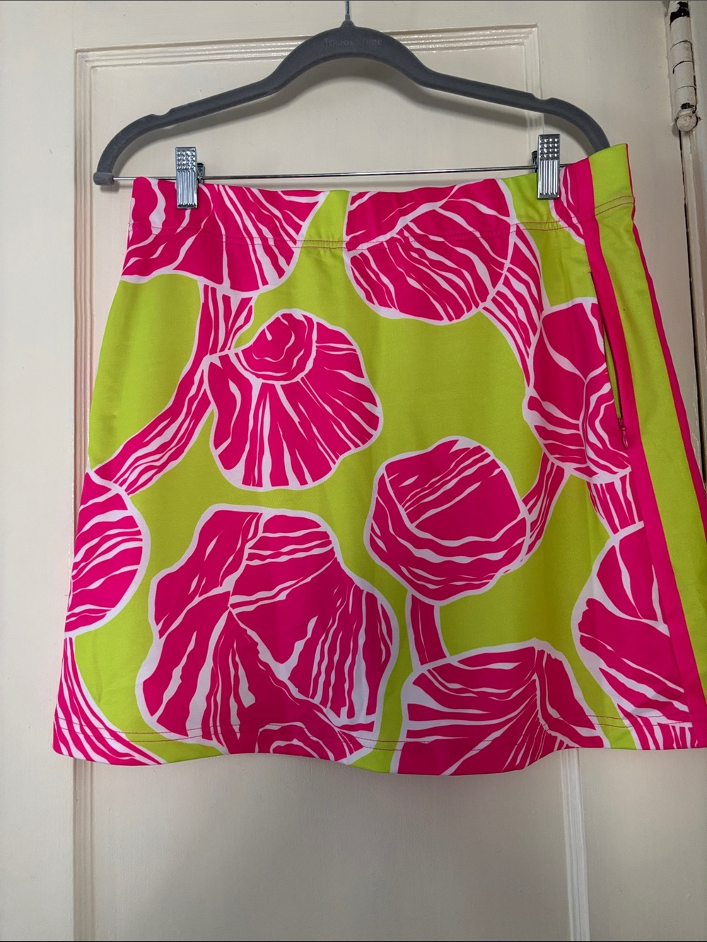 Gretchen Scott Designs Lime Green & Hot Pink Floral Skort